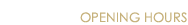 営業時間 OPENING HOURS